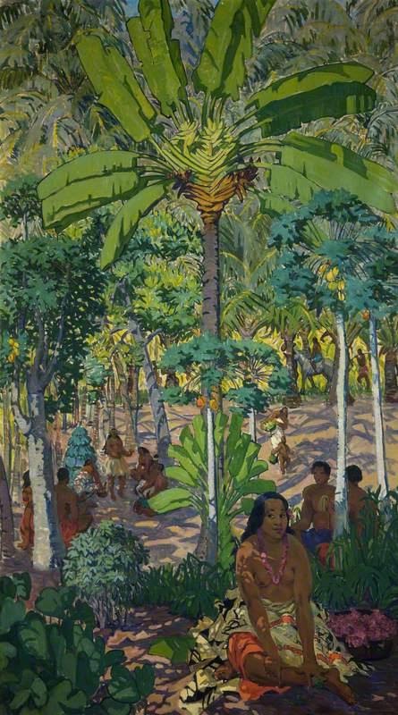 A painting of people in a forest

Description automatically generated